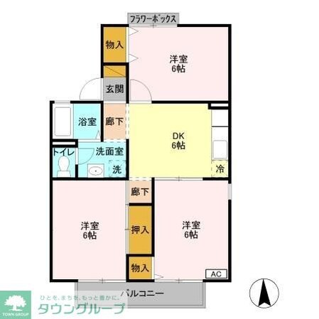グリーンパーク櫛引 第1の物件間取画像